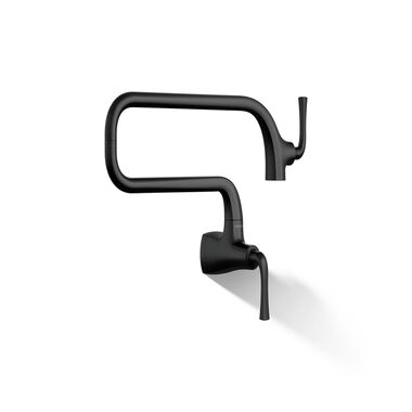 Llave surtidora de cocina Graze para llenado de ollas en negro mate