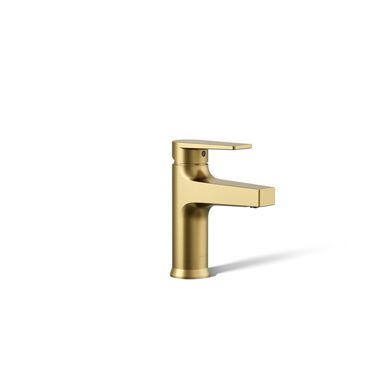 Llave Monomando Baja Para Lavabo Taut Dorada