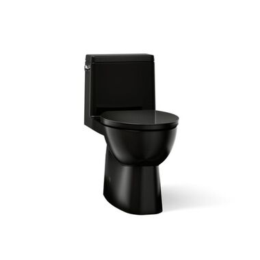 Sanitario De Una Pieza De Trampa Oculta L&iacute;nea Reach En Negro