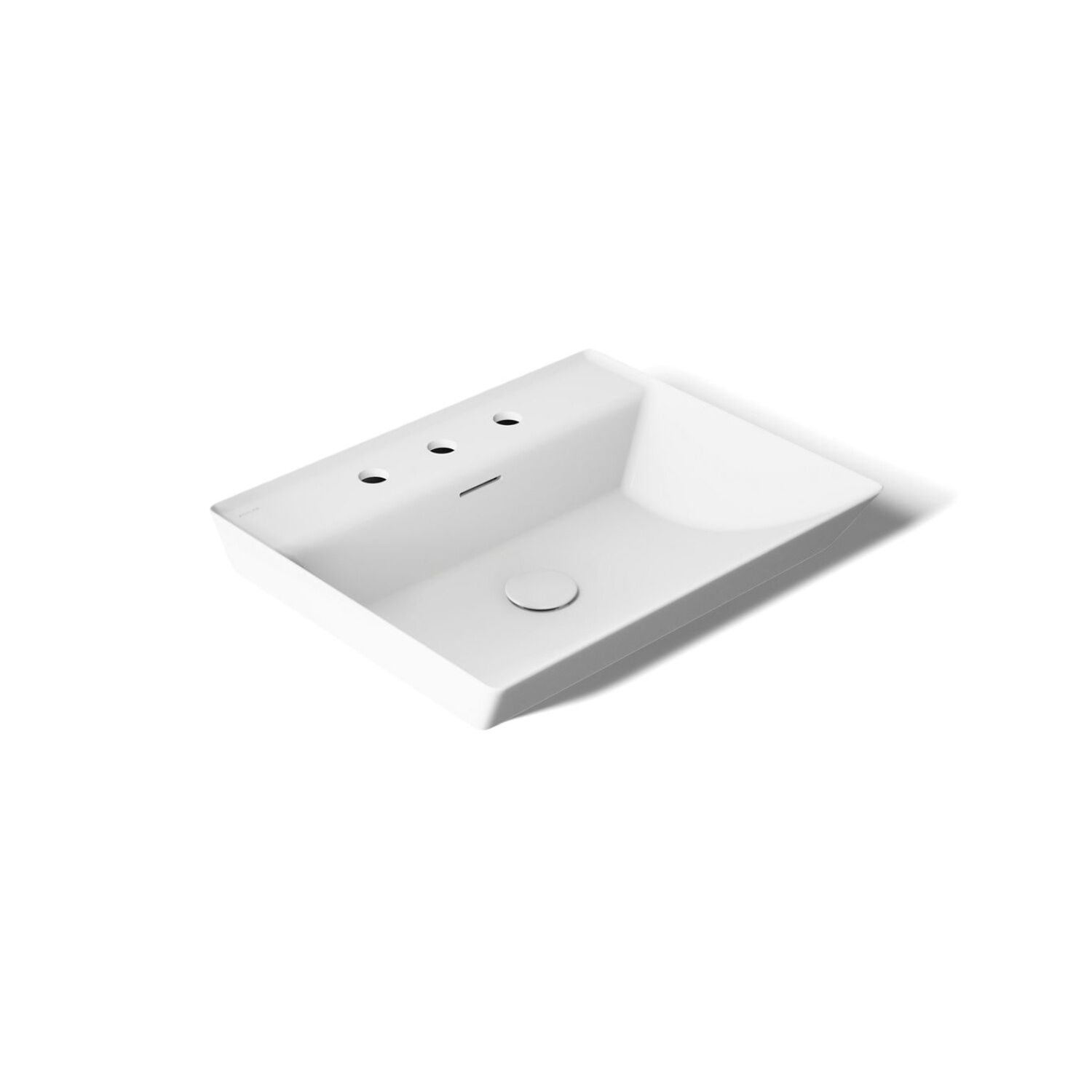 Lavabo Vessel Brazn Con Tres Orificios En Blanco,,hi-res image number null