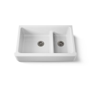 Tarja Whitehaven bajocubierta de hierro fundido en blanco