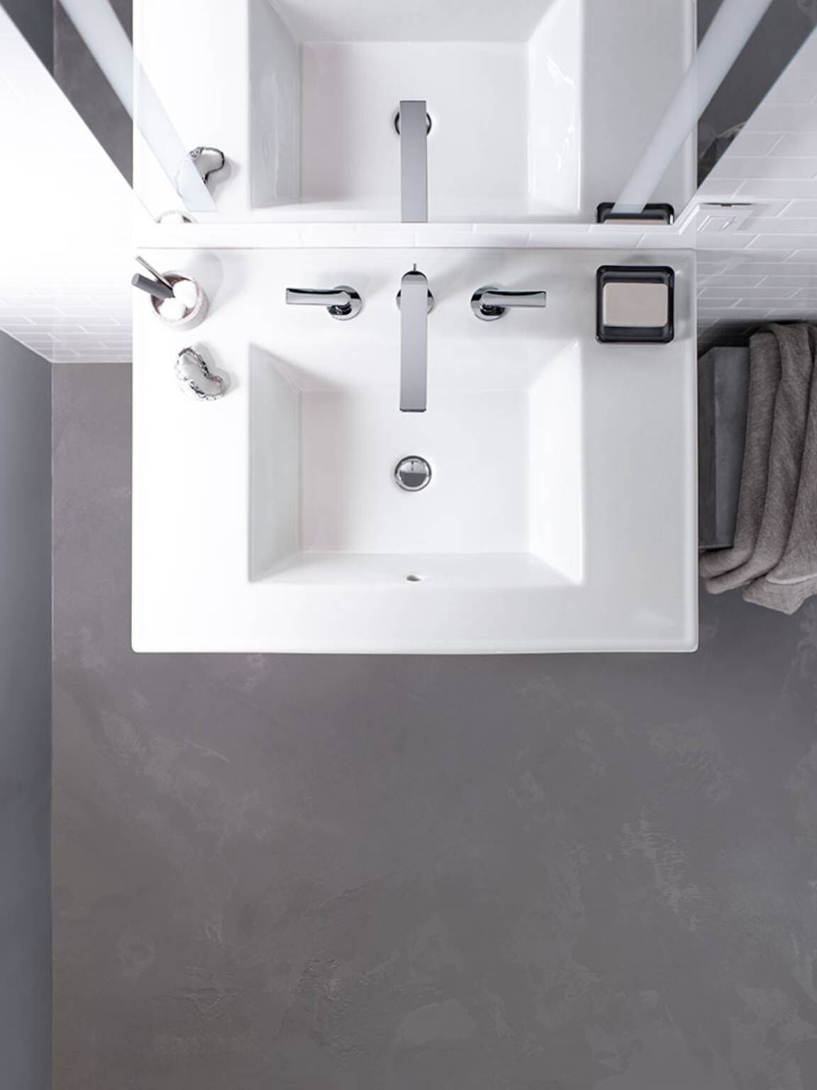 Llave de muro manerales de palanca línea Composed en cromo pulido,,hi-res image number null