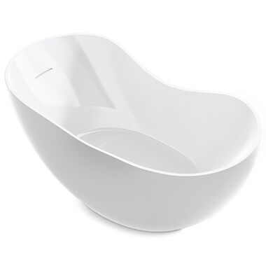 Tina freestanding línea Abrazo en blanco