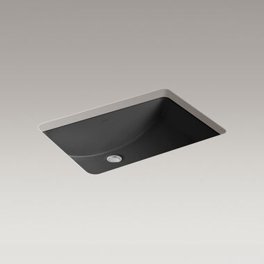 Lavabo rectangular Ladena negro