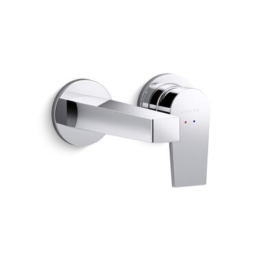 Llave de muro para lavabo línea Taut en cromo pulido