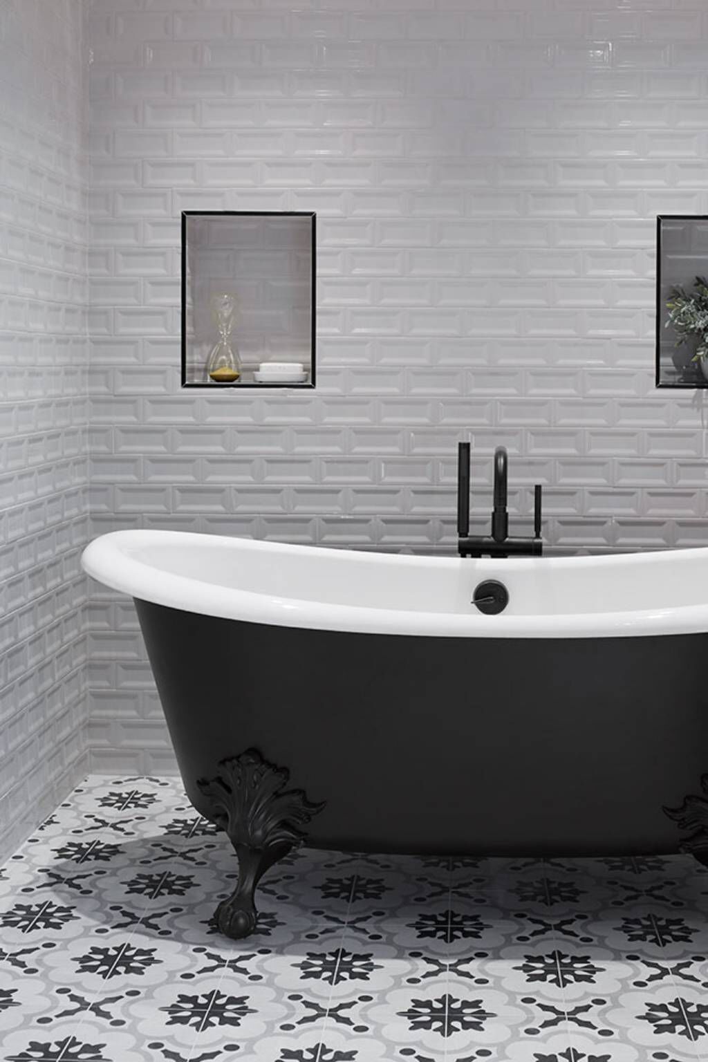 Llave de piso para tina línea Purist en negro mate,,hi-res image number null