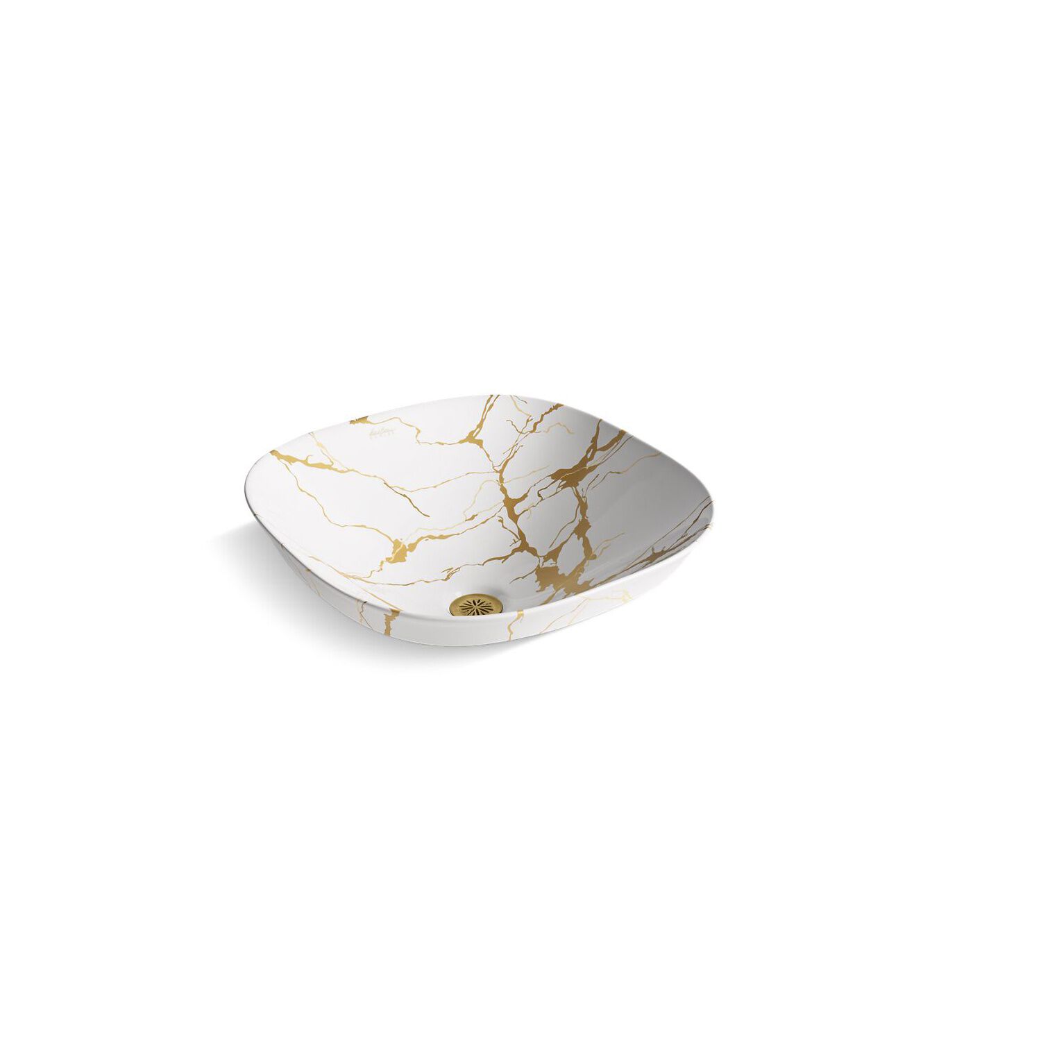 Lavabo Aureus blanco con dorado,,hi-res image number null
