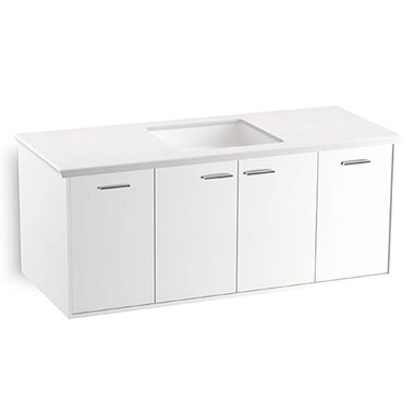 Vanity Jute para cuarto de baño blanco