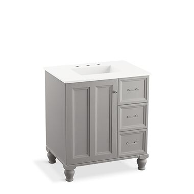 Vanity Damask para baño mohair grey